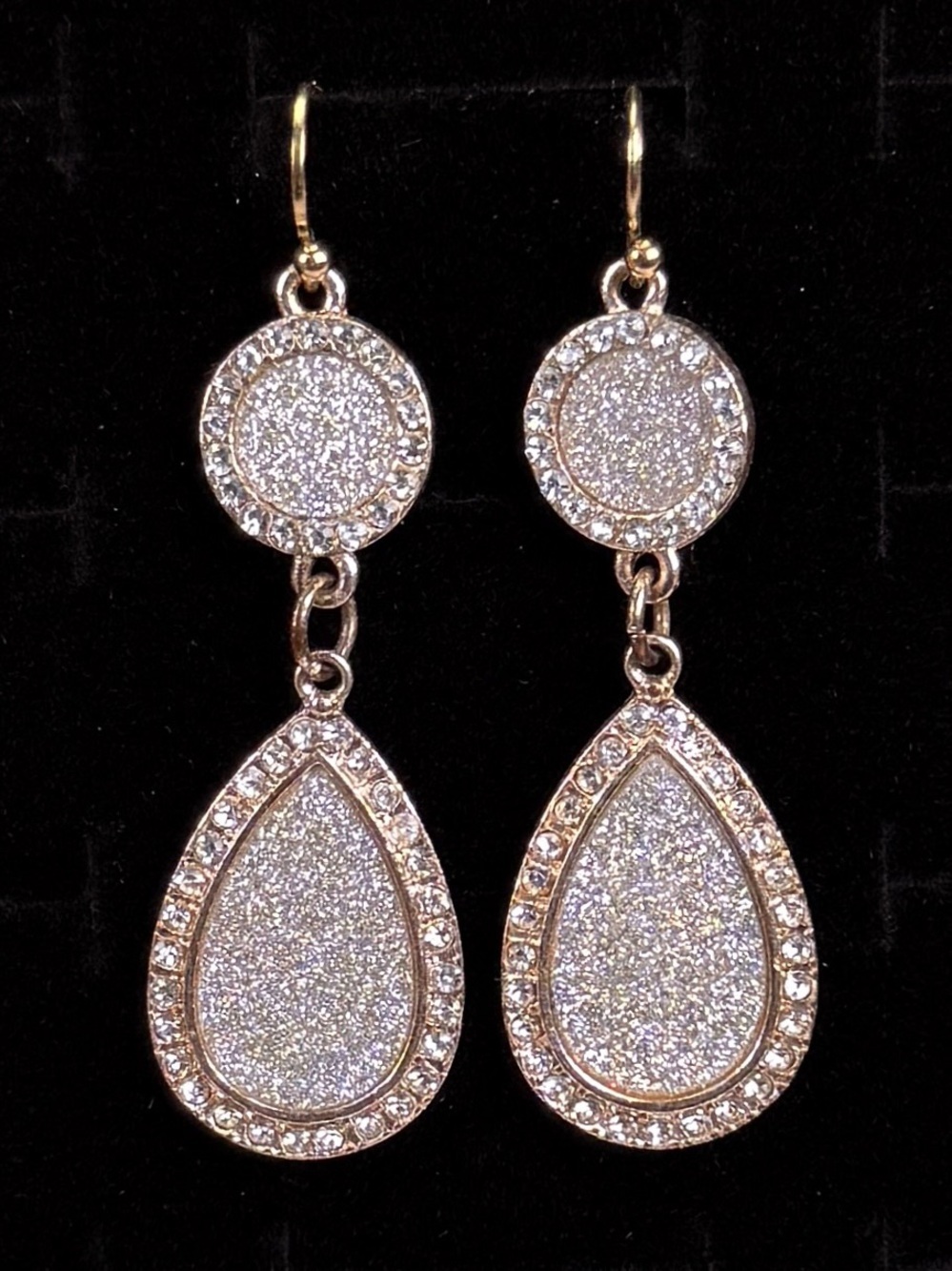 Elegant Rose Goldtone and pierced dangle Earrings